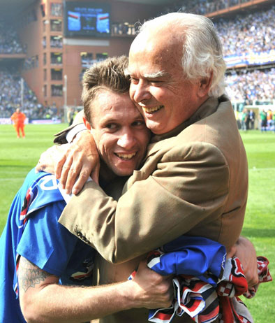 antonio cassano cassano abbraccio garrone ansa antonio cassano cassano abbraccio garrone ansa