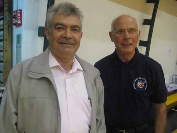 Il presidente del San Salvatore Luciano Mattana assieme al dirigente accompagnatore Gabriele Cinus