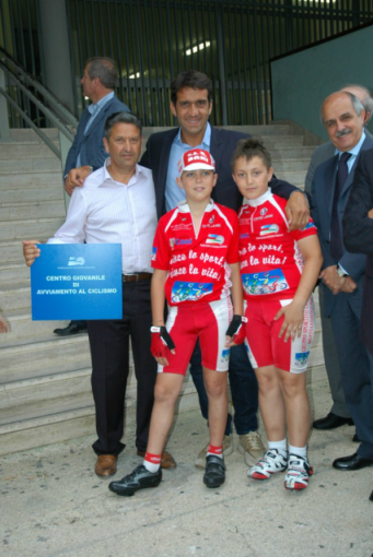 Pino Marzano Franco Ballerini e Renato Di Rocco scuola ciclismo 2009