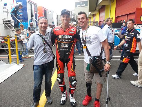 Alex De Angelis con Emiliano Malagoli e Matteo Baraldi Alex De Angelis con Emiliano Malagoli e Matteo Baraldi