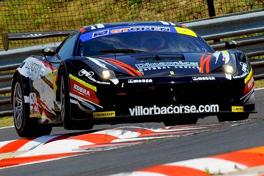 1Villorba Ferrari 458 jumps on kerbs at Budapest 1Villorba Ferrari 458 jumps on kerbs at Budapest