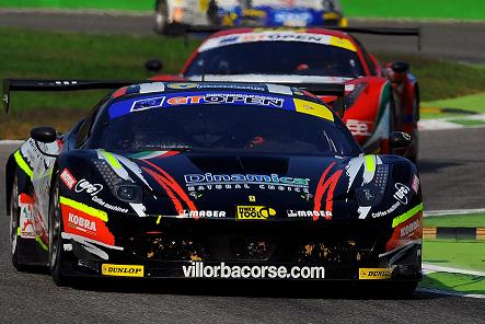 1Villorba Ferrari 458 in action in GT Open at Monza