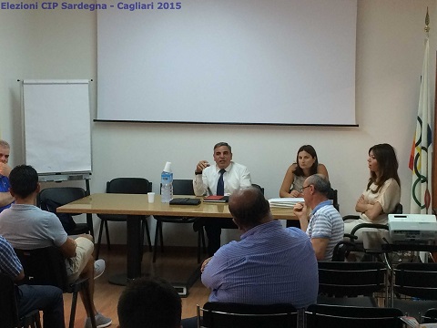 Sandrino Porru durante le ultime elezioni della giunta CIP Sardegna Sandrino Porru durante le ultime elezioni della giunta CIP Sardegna