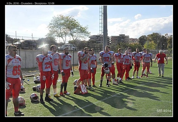 Crusaders in assetto pre gara Foto Battista Battino Crusaders in assetto pre gara Foto Battista Battino