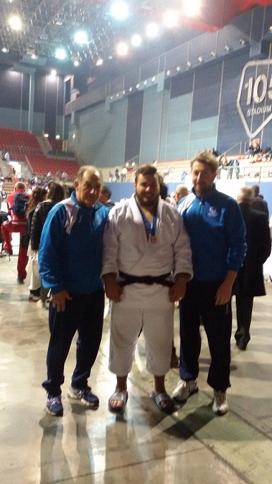 Finale Coppa Italia 2016 Genova 12 11 2016 Samuele Della Torre con i Tecnici Alberto e Alessio Ferrigno