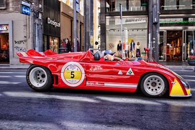 Nino Vaccarella Joe Nastasi su Alfa 33T3 foto di Fabio Altieri