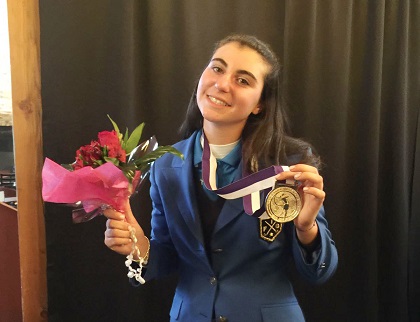 Alessia Nobilio dopo la premiazione al World Junior Girls