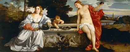 Paolo Battaglia La Terra Borgese Amor Sacro e Amor Profano Tiziano