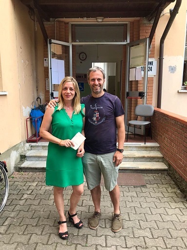 Cristina Ponzanelli al voto 3 Ballottaggio Sarzana 24.6.2018