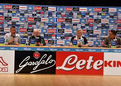 Michele Dallapiccola Assessore al Turismo PAT Aurelio De Laurentiis Carlo Ancelotti Nicola Lombardo