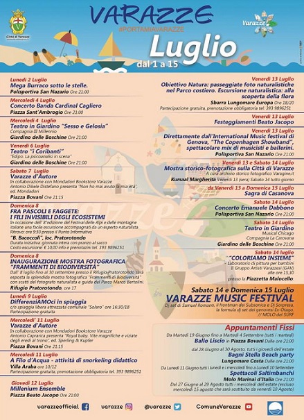 Varazze-Eventi-in-programma-1-15-luglio-2018 Varazze-Eventi-in-programma-1-15-luglio-2018