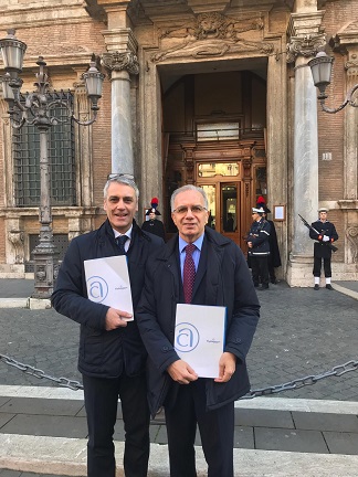 Enrico Meini a sinistra e Arcangelo Roncacci segretario nazionale Alimentazione Confartigianato