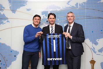 GATORADE E INTER FC Javier Zanetti Marcello Pincelli AD PepsiCo Italia Alessandro Antonello CEO InterFC