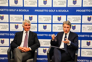Andrea Abodi Presidente ICS e Gian Paolo Montali Direttore Generale Progetto Ryder Cup 2022