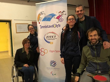 Lo staff della Fitet Sardegna con la presidente CIP Sardegna Cristina Sanna