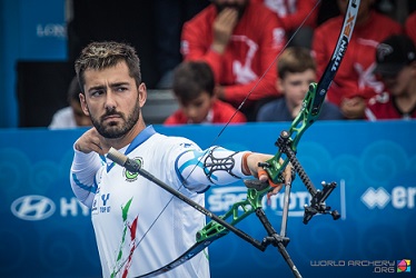 Mauro Nespoli in azione durante la finale di Coppa del Mondo del 2018 a Samsun Tur