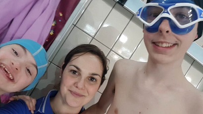 Il tecnico katia Pilia tra Benedetta e Claudio Il tecnico katia Pilia tra Benedetta e Claudio