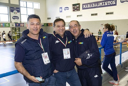 Al centro il delegato CIP per i rapporti con le scuole tra i colleghi Antonio Murgia e Mauro Marras