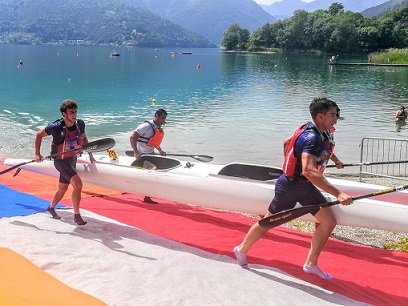 Filippo Vincenzi e Sabino Candela Cus Milano medaglia doro K2 ai Tricolori canoa Marathon a coppie