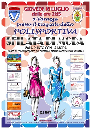 0a0Sfilata di moda a Varazze nel piazzale della Polisportiva San Nazario - locandina