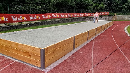 La mega buca della sabbia allo stadio di Carciato - Ph Nicer Trento La mega buca della sabbia allo stadio di Carciato - Ph Nicer Trento