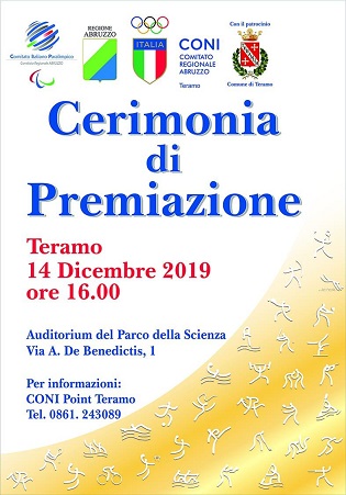 CIP Abruzzo 14122019 locandina premiazione annuale CIP Abruzzo 14122019 locandina premiazione annuale