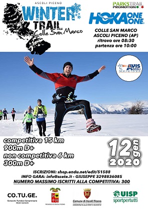 0a0aWinter Trail Colle San Marco 12012020 locandina 0a0aWinter Trail Colle San Marco 12012020 locandina