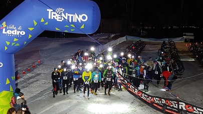 La partenza della Winter Ledroman in val di Concei La partenza della Winter Ledroman in val di Concei