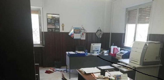 Sede comitato FCI Abruzzo a soqquadro