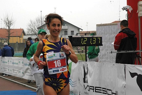 Ana Nanu all'arrivo della Scarpadoro 2012