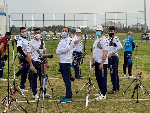 gli azzurri ad Antalya durante i tiri di prova