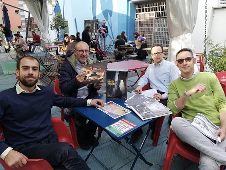 Gli autori con Bruno Morchio