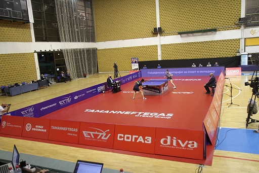 L'incontro tra Tennistavolo Norbello e Novi Sad (Foto STK Novi Sad)