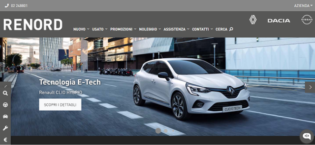 homepage nuovo sito renord