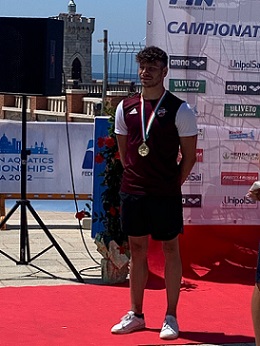 Fabio Dalu sul podio