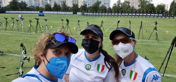 Le azzurre del compound Marcella Tonioli, Sara Ret e Irene Franchini