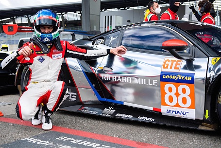 Alessio Rovera Ferrari 488 win from pole position elms1 2021