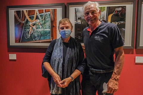 Laura Dalprà (dirigente Museo Buonconsiglio) e Francesco Moser