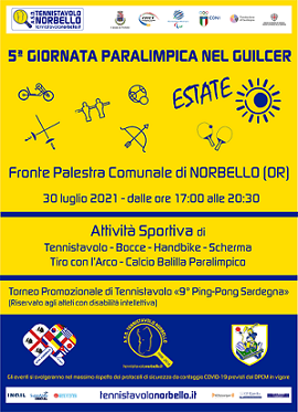 Locandina 5° Giornata Paralimpica nel Guilcer 30-07-2021