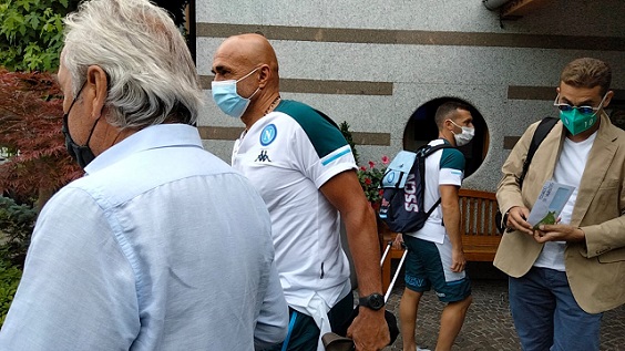 Luciano Spalletti, Tito Rosatti e il vicepresidente Edoardo De Laurentiis PH NIcer Trento