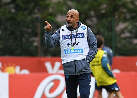 Luciano Spalletti al primo allenamento