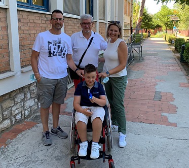 Nicolò Napolitano con mamma Silvana papà Luca e il Presidente FSM Maffei
