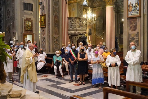 Varazze-S-Ambrogio.17.07.2021.presentazione-tela-restaurata-di-Santino-Tagliafichi