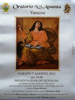Varazze-Oratorio-N.S.Assunta.7.08.2021.presentazione-quadri-restaurati