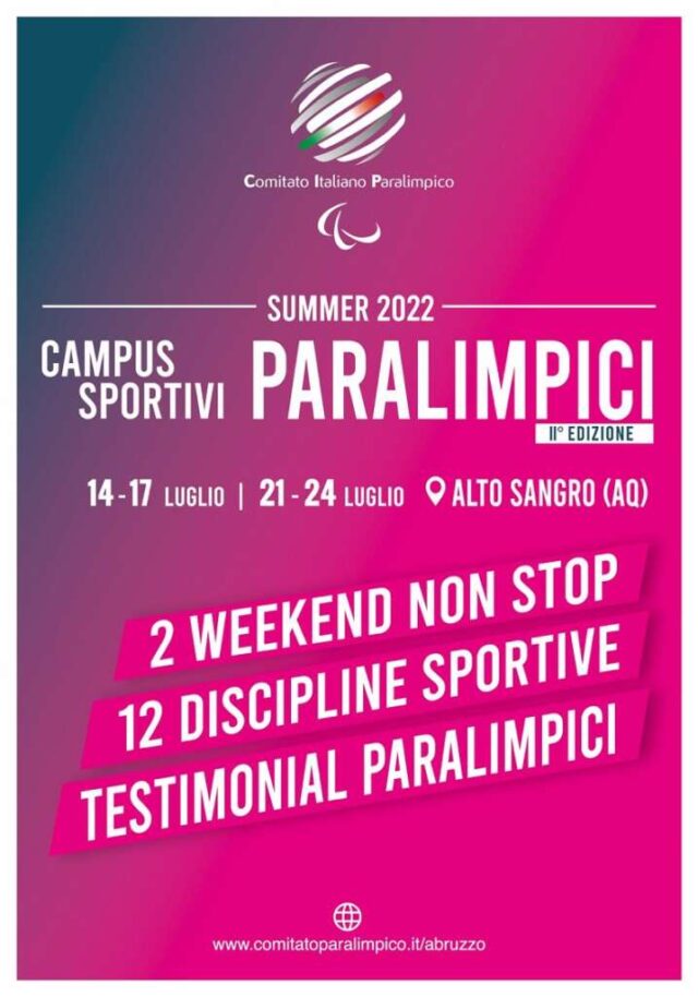 Campus Estivo Paralimpico Alto Sangro 2022