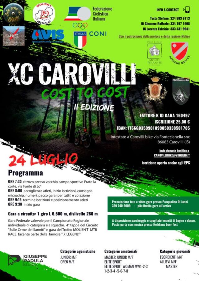 Carovilli Cost to Cost 24072022 locandina