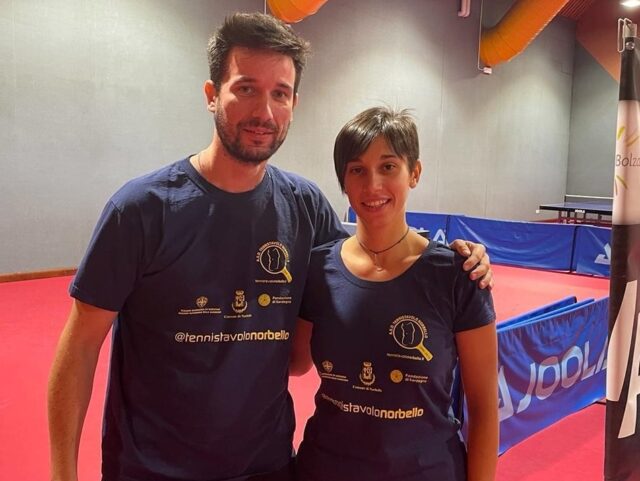 a dx Veronica Mosconi con il suo allenatore Domenico Colucci