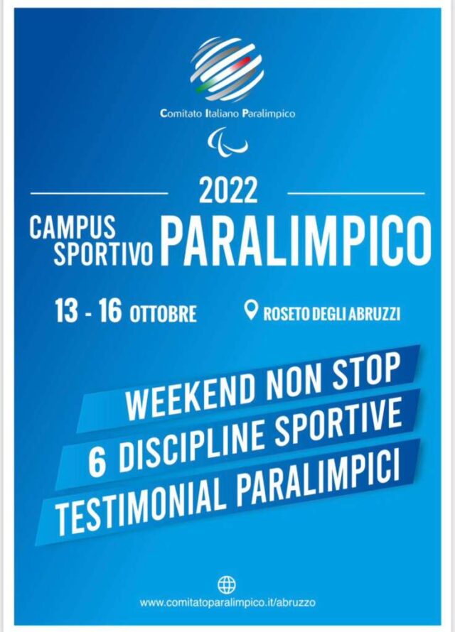Campus Sportivo Paralimpico 13-16102022 locandina