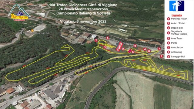 Trofeo Ciclocross Città di Viggiano 06112022 planimetria logistica