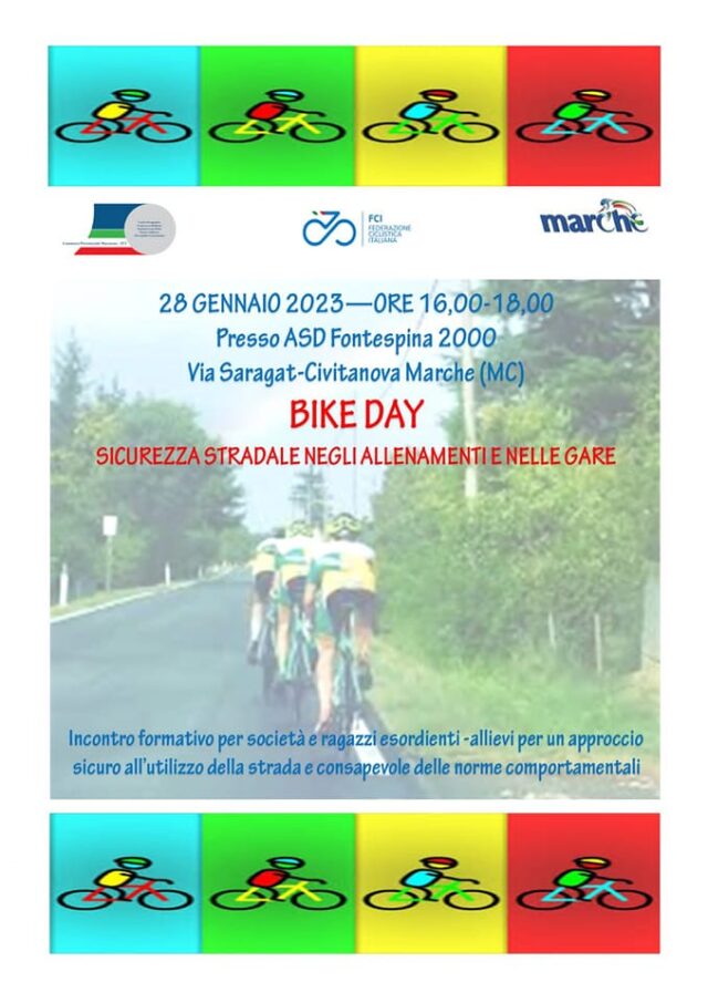 Bike Day Sicurezza Stradale FCI Marche 28012023 Civitanova Marche